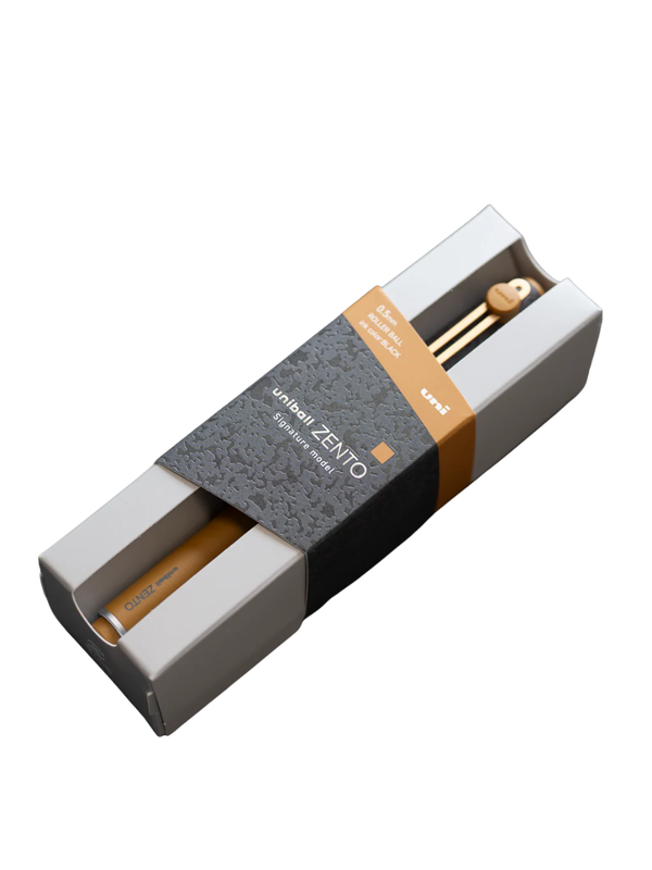 Uni-ball UB-ZHT-05 Zento Signature Model 0.5mm Black Ink Ballpoint Pen Stone Brass