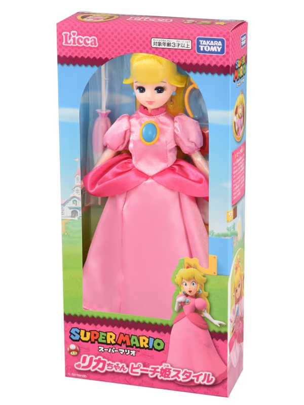 Super Mario Licca-chan Princess Peach Style Doll Figure Set Pre-order