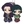 Load image into Gallery viewer, The Apothecary Diaries Maomao &amp; Jinshi Rubber Mascot Keychain
