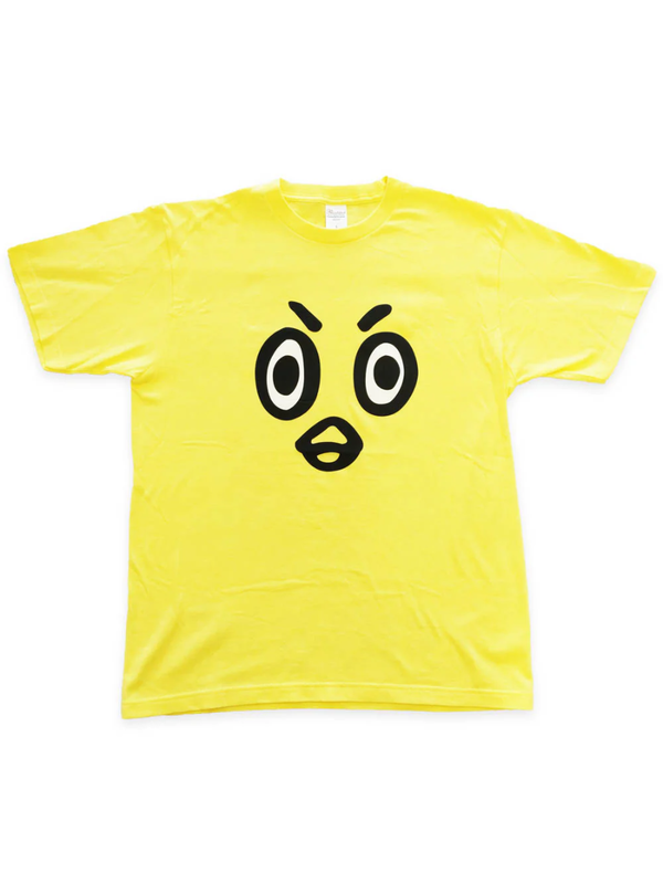 Hiyonoyama Face Print T-Shirt Yellow