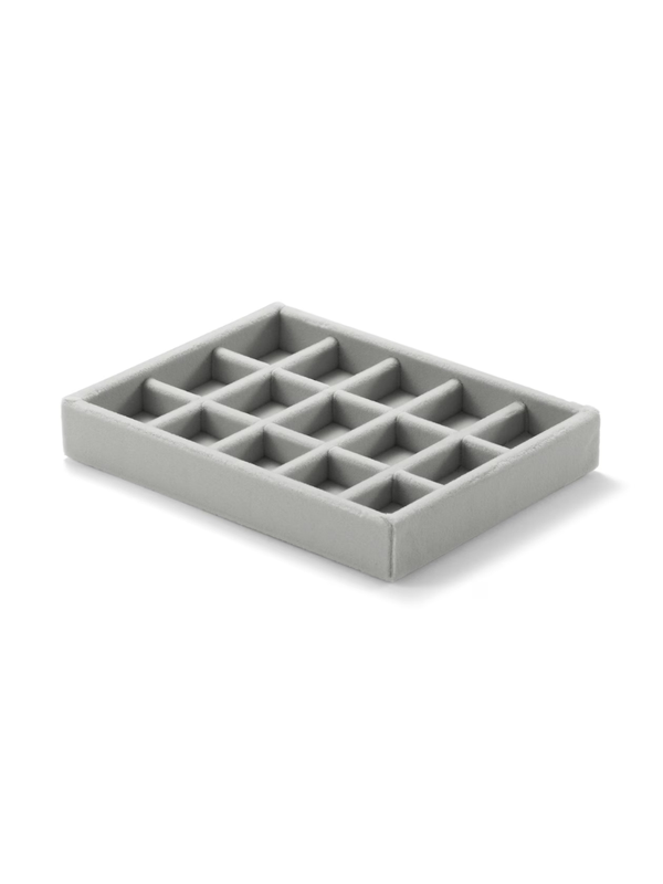 MUJI Acrylic Case Velvet Inner Grid Jewelry Case