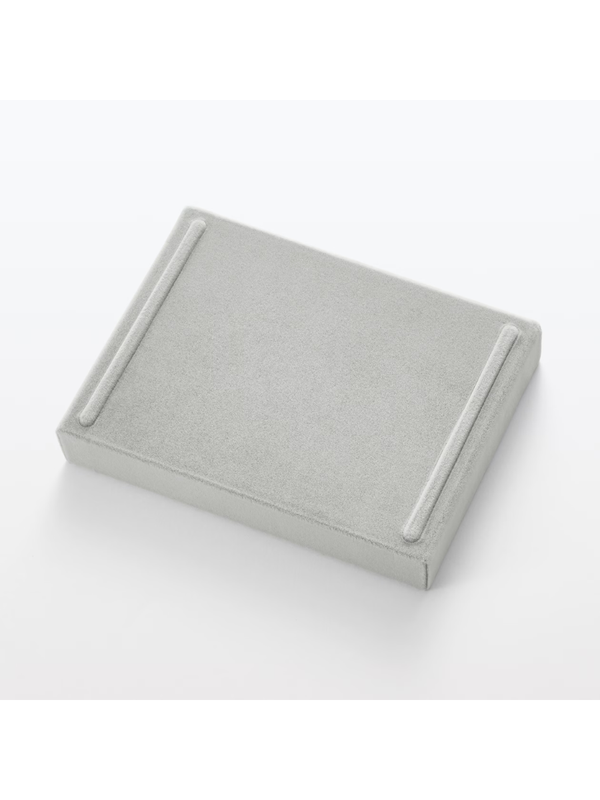 MUJI Acrylic Case Velvet Inner Grid Jewelry Case