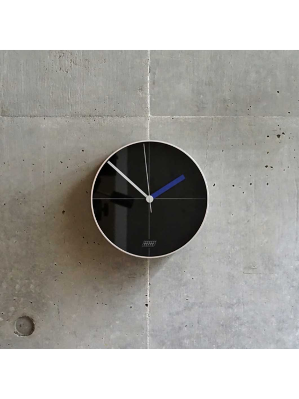 MoMA Ogura Silver Black Line Wall Clock