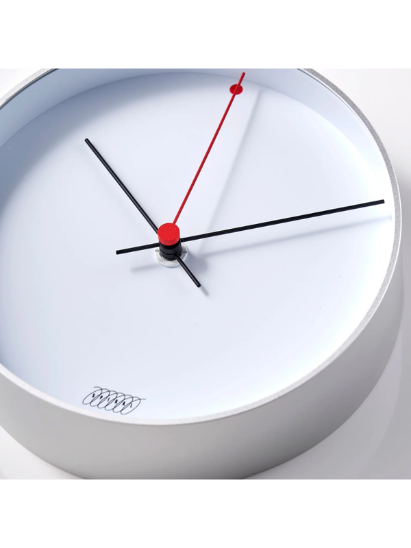 MoMA Ogura Silver White Dot Wall Clock