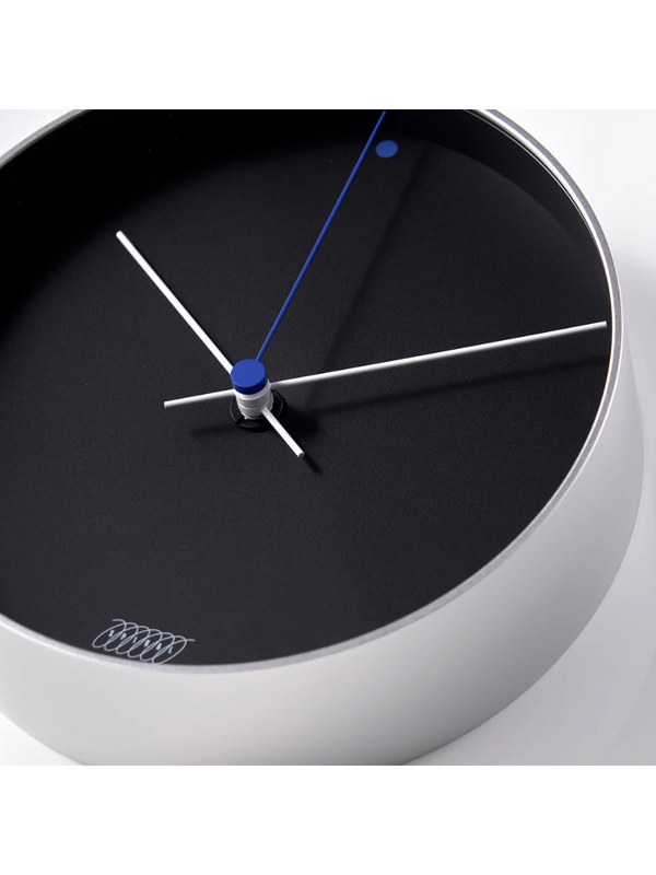 MoMA Ogura Silver Black Dot Wall Clock