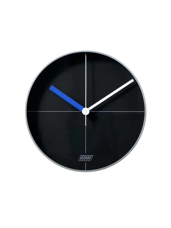 MoMA Ogura Silver Black Line Wall Clock