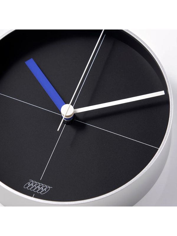 MoMA Ogura Silver Black Line Wall Clock