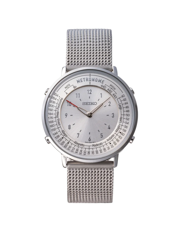 Seiko SMW007A Metronome Standard Line Silver Mesh Band Watch