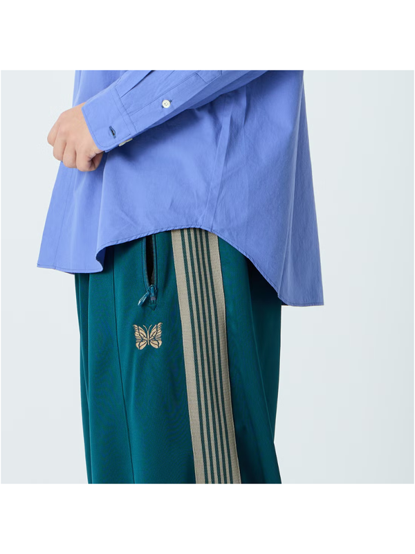 Needles H.D. Track Pants SX410 Green Poly Smooth Wide Leg