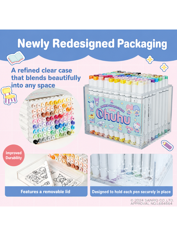 Ohuhu x Sanrio Characters Collaboration – 80-Color Marker Set