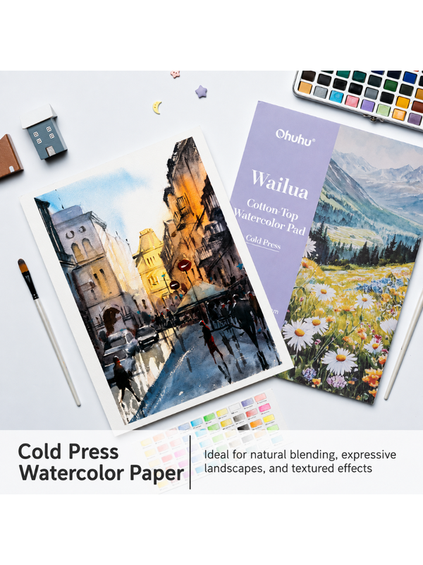 Ohuhu Wailua Series Cotton Watercolor Paper Pad