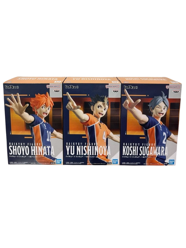Haikyu!! Ippon Naisser Figure Set Shoyo Hinata, Yu Nishinoya & Koshi Sugawara