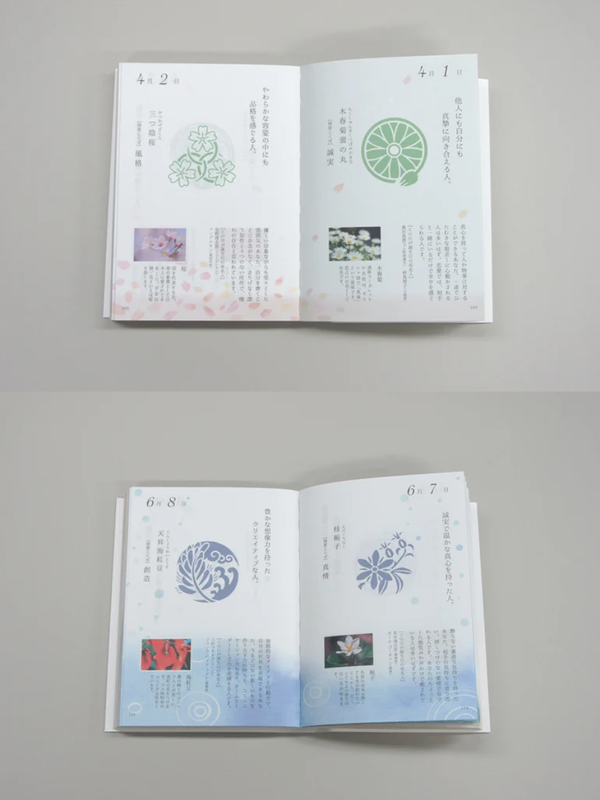 Hana Shirube Notebook — 366 Birthday Flower Crests