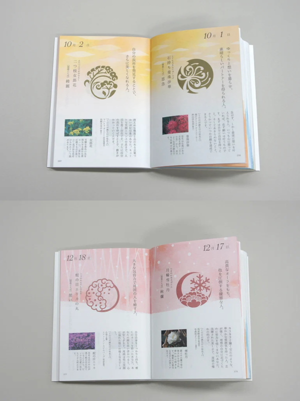 Hana Shirube Notebook — 366 Birthday Flower Crests