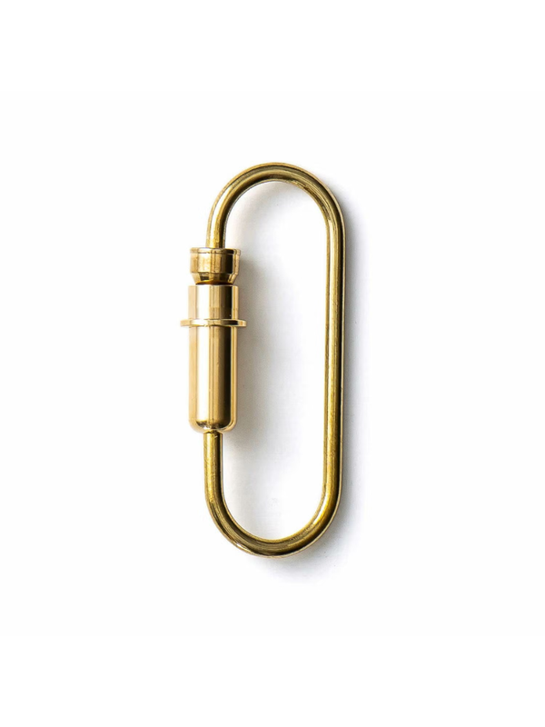 CANDY DESIGN & WORKS Bullet-Inspired Carabiner Key Holder  Nickel  Brass
