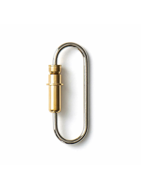 CANDY DESIGN & WORKS Bullet-Inspired Carabiner Key Holder  Nickel  Brass