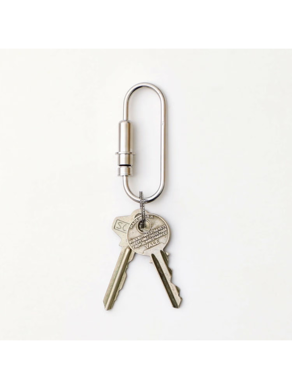 CANDY DESIGN & WORKS Bullet-Inspired Carabiner Key Holder  Nickel  Brass