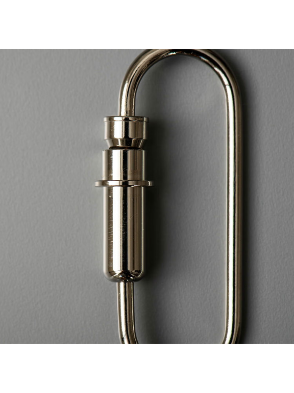 CANDY DESIGN & WORKS Bullet-Inspired Carabiner Key Holder  Nickel  Brass