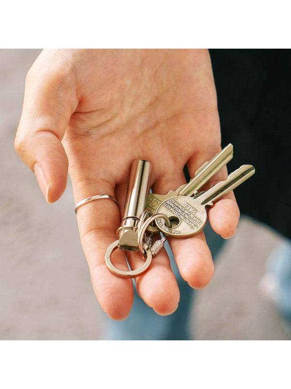 CANDY DESIGN & WORKS Bullet Key Ring – Industrial-Inspired Metal Keychain
