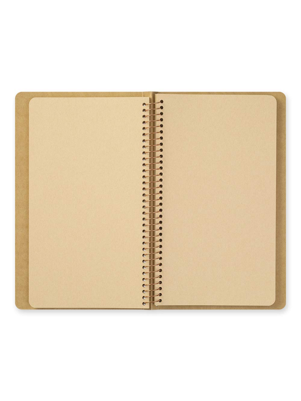 TRAVELER'S COMPANY A5 Slim Spiral Ring Notebook – Plain Kraft Paper Camel
