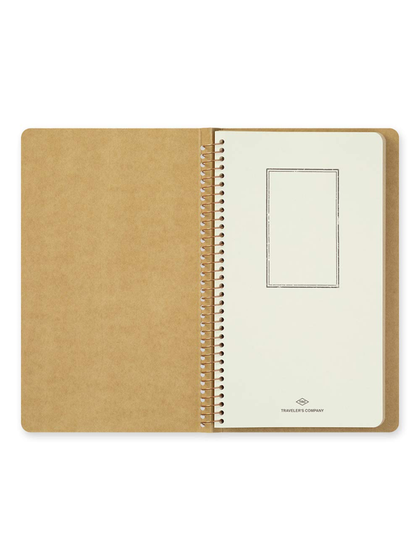TRAVELER'S COMPANY A5 Slim Spiral Ring Notebook – Plain Kraft Paper Camel