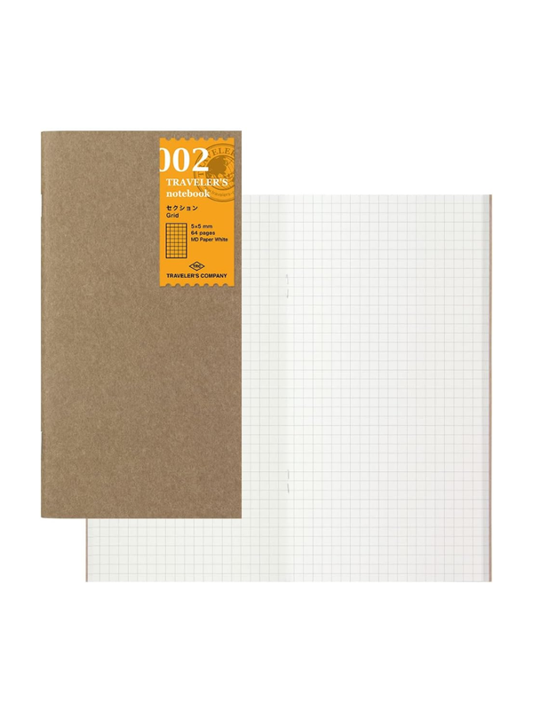 TRAVELER'S notebook Regular Size Grid Paper Refill 2-Pack
