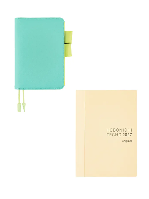 Hobonichi Techo Colors Aqua Lime Cover Original Size A6 Polyester Planner Cover 2027