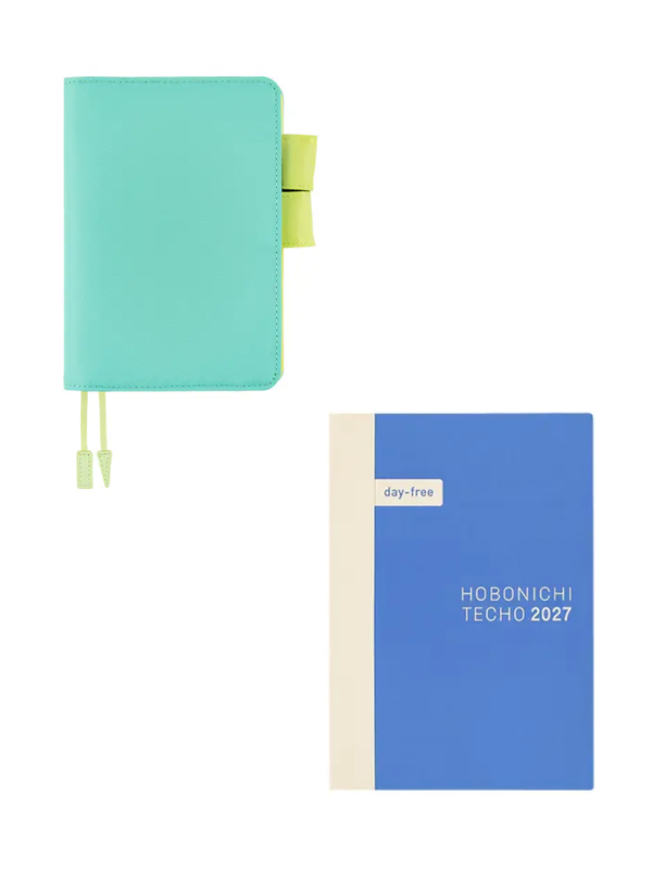 Hobonichi Techo Colors Aqua Lime Cover Original Size A6 Polyester Planner Cover 2027