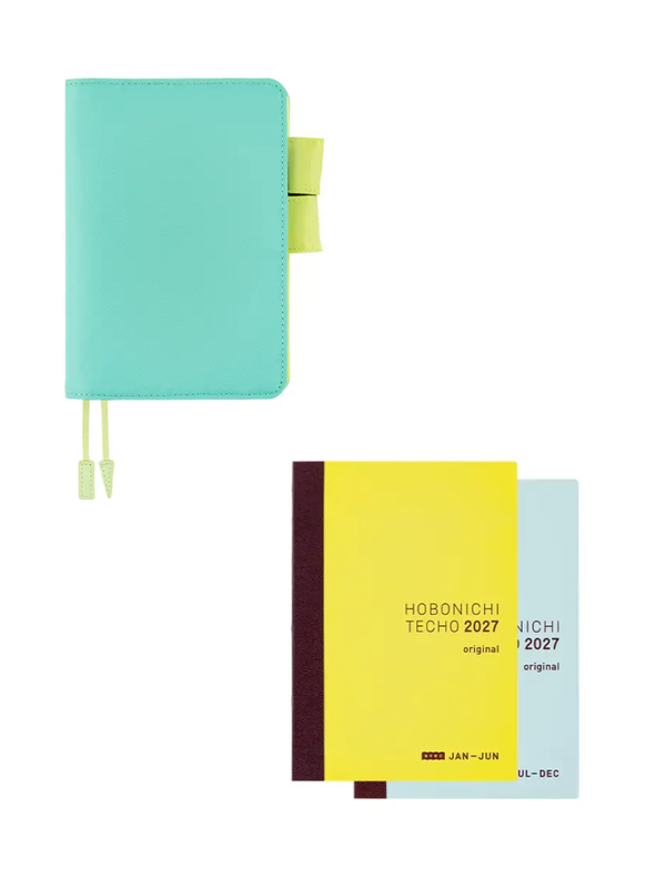 Hobonichi Techo Colors Aqua Lime Cover Original Size A6 Polyester Planner Cover 2027