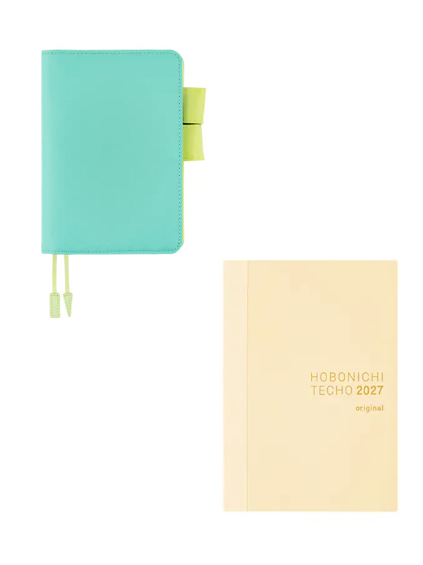 Hobonichi Techo Colors Aqua Lime Cover Original Size A6 Polyester Planner Cover 2027