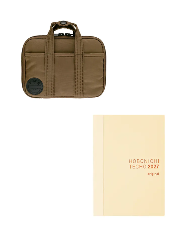 Hobonichi Techo 2027 A6 Original Planner Cover POTR Stroll Light Brown Nylon Organizer