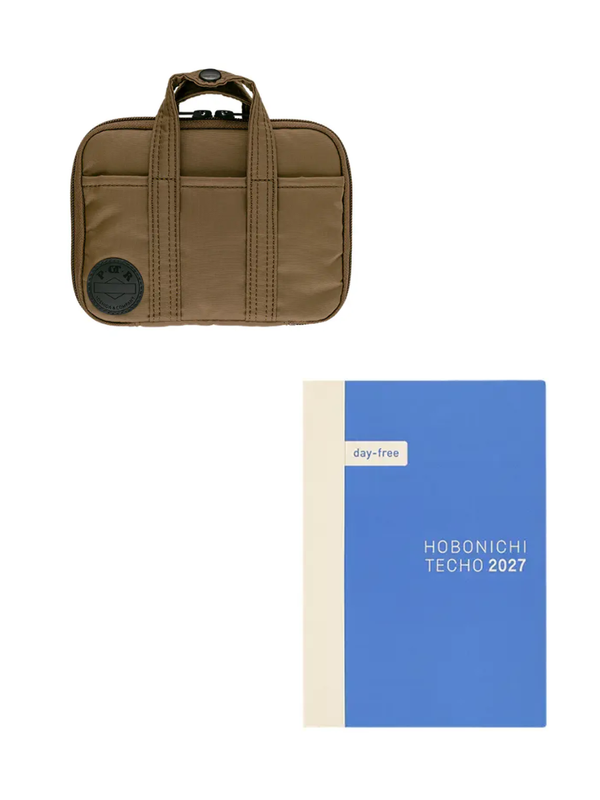 Hobonichi Techo 2027 A6 Original Planner Cover POTR Stroll Light Brown Nylon Organizer