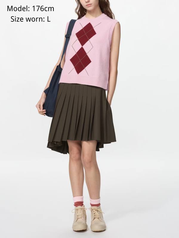 【PRE-ORDER】UNIQLO Wool Cashmere Crew Neck Vest Style 487520