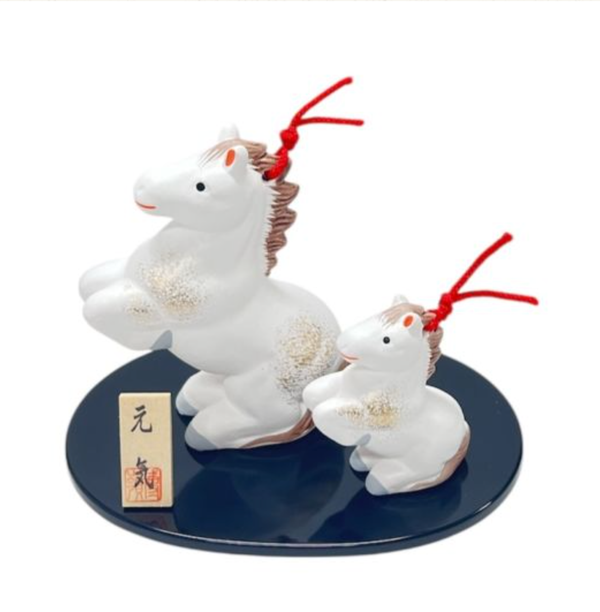 Kimura Ohshido Japanese Zodiac Horse Clay Bell Ornament
