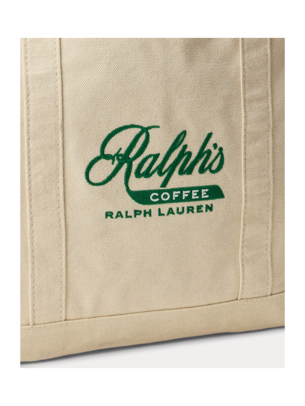 Ralph's Coffee Cotton Canvas Tote Bag with Embroidered Logo