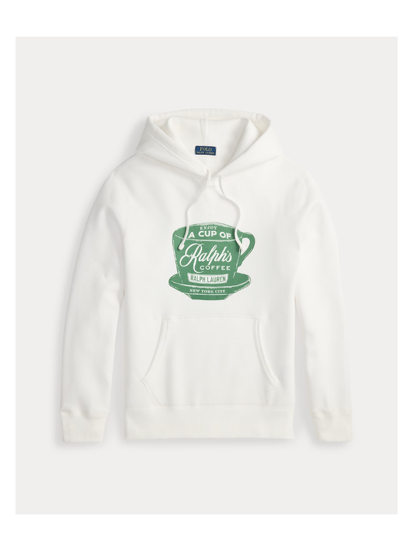 Ralph's Coffee Fleece Hoodie with Printed Logo