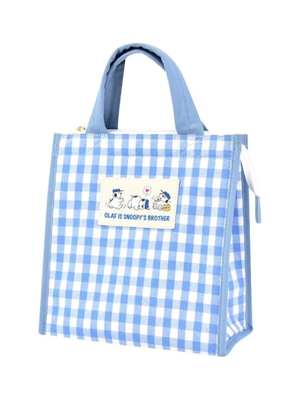 Snoopy Insulated Lunch Tote Bag 0442 - Olaf Checkered Design