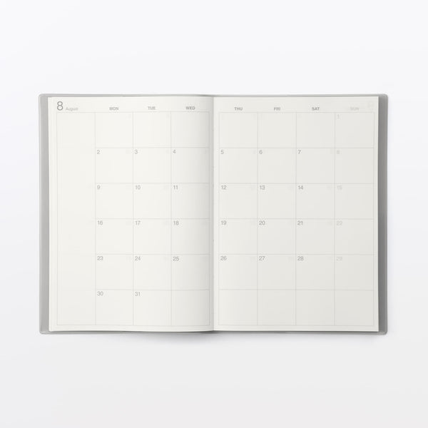 MUJI A6 Monthly and Weekly Planner December 2026 Start