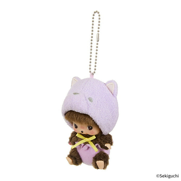 Sekiguchi Animal Babychichi SS Big Face Keychain Cat Plush Mascot