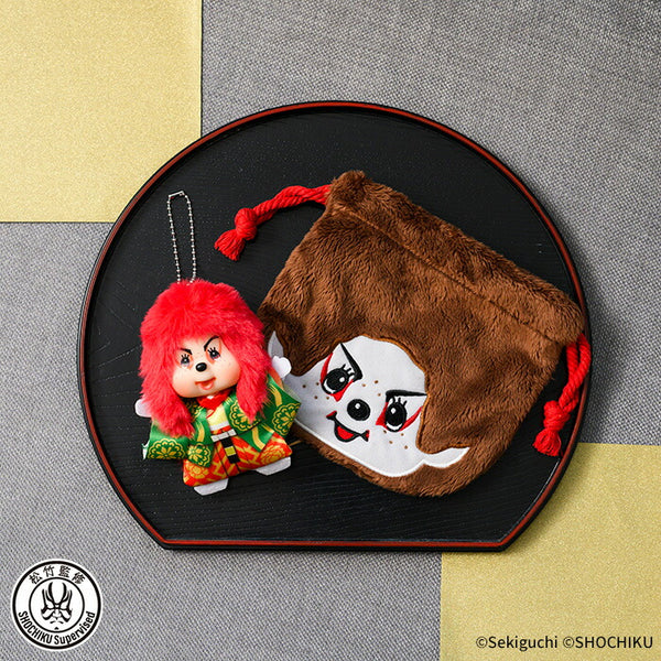 Sekiguchi Monchhichi x Kabuki SS Large Face Lion Dance Keychain