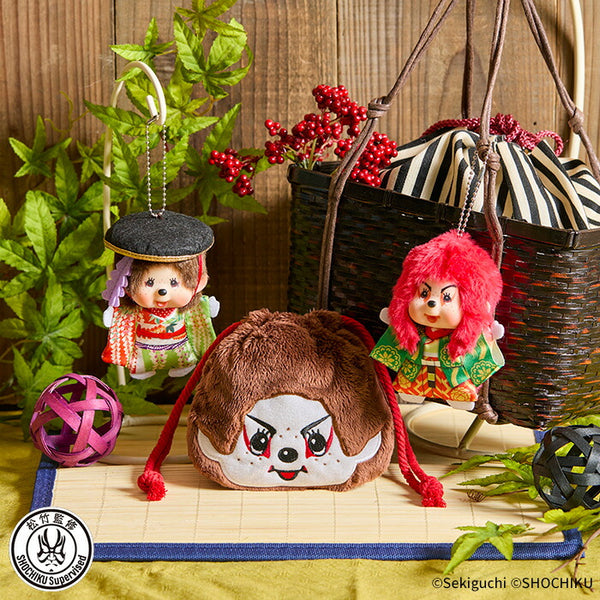 Sekiguchi Monchhichi x Kabuki SS Large Face Lion Dance Keychain