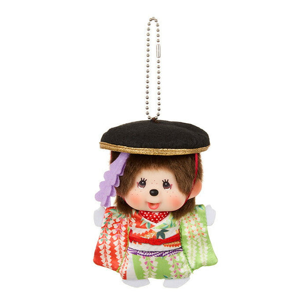 Sekiguchi Monchhichi x Kabuki SS Large Face Fujimusume Keychain