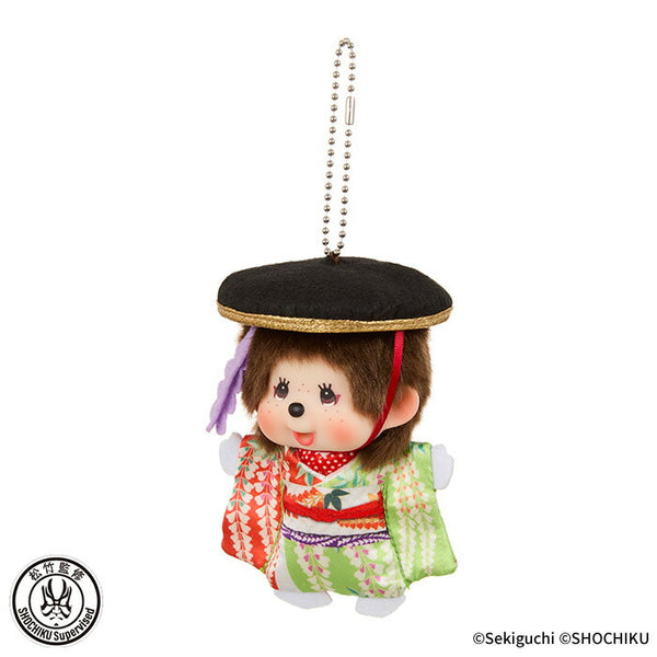 Sekiguchi Monchhichi x Kabuki SS Large Face Fujimusume Keychain