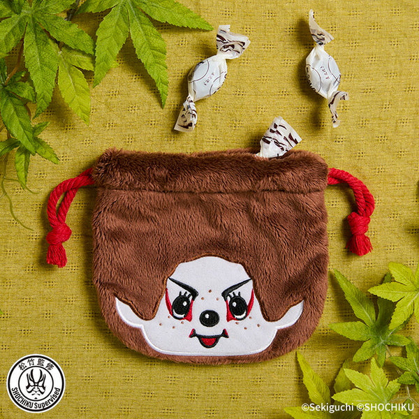 Sekiguchi Monchhichi x Kabuki Drawstring Bag 15cm Collaboration Pouch