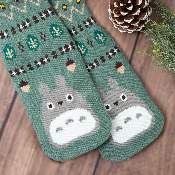 My Neighbor Totoro Blanket Socks – Green 22–26 cm