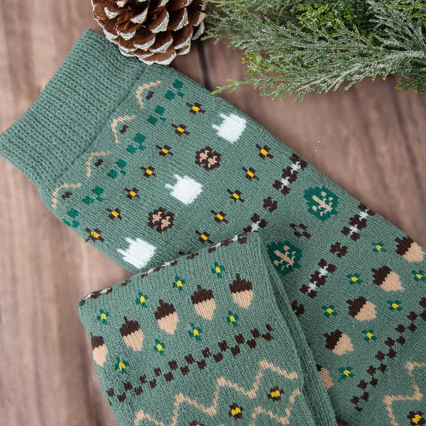 My Neighbor Totoro Blanket Socks – Green 22–26 cm