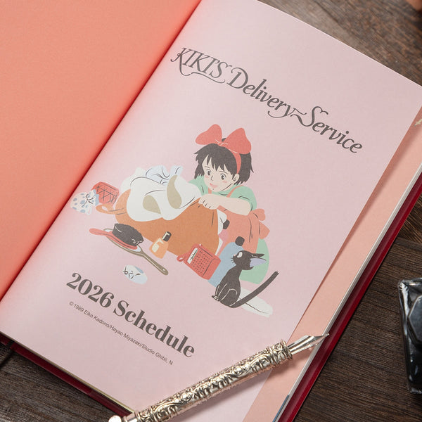 Kiki’s Delivery Service 2026 Planner – B6 Schedule Notebook with Gold Foil Cover
