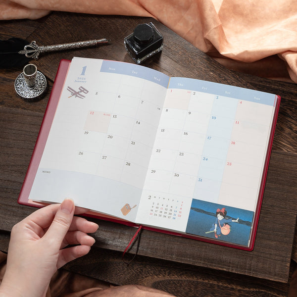 Kiki’s Delivery Service 2026 Planner – B6 Schedule Notebook with Gold Foil Cover