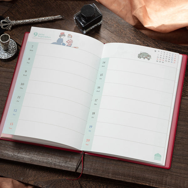 Kiki’s Delivery Service 2026 Planner – B6 Schedule Notebook with Gold Foil Cover