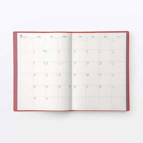 MUJI B6 Monthly and Weekly Planner December 2026 Start